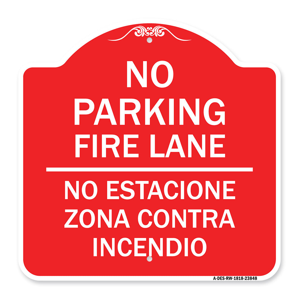 No Estacione Zona Contra Incendio