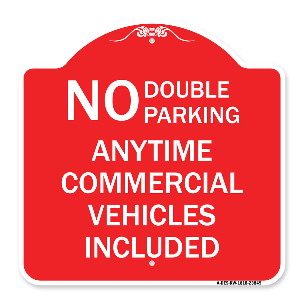 No Double Parking Anytime Commercial Vehicles Included