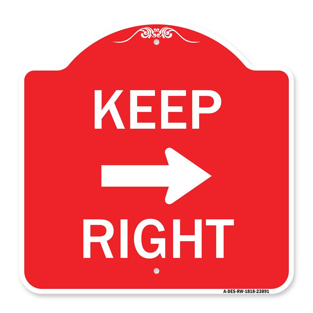 Keep Right Sign (Right Arrow)
