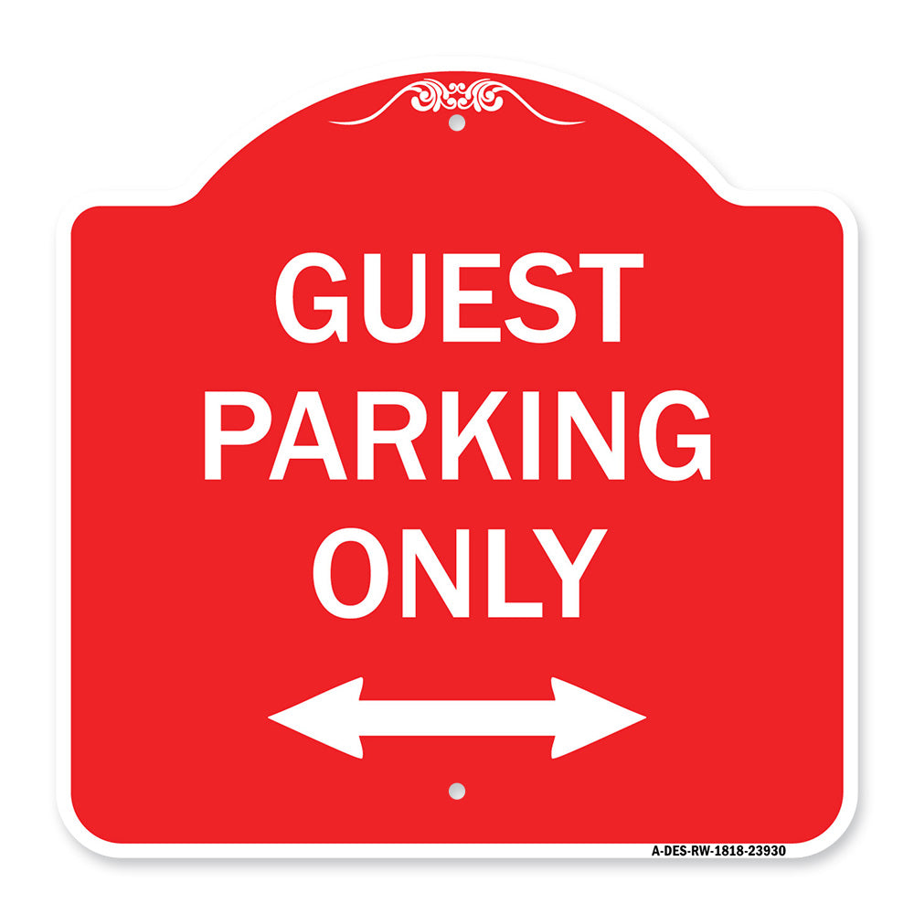 Guest Parking Only (With Bidirectional Arrow)