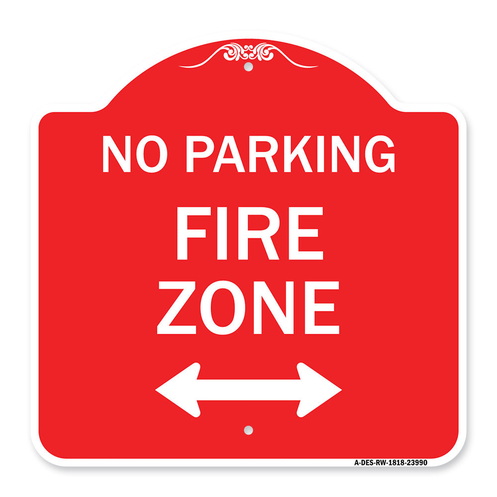 Fire Lane with Bidirectional Arrow