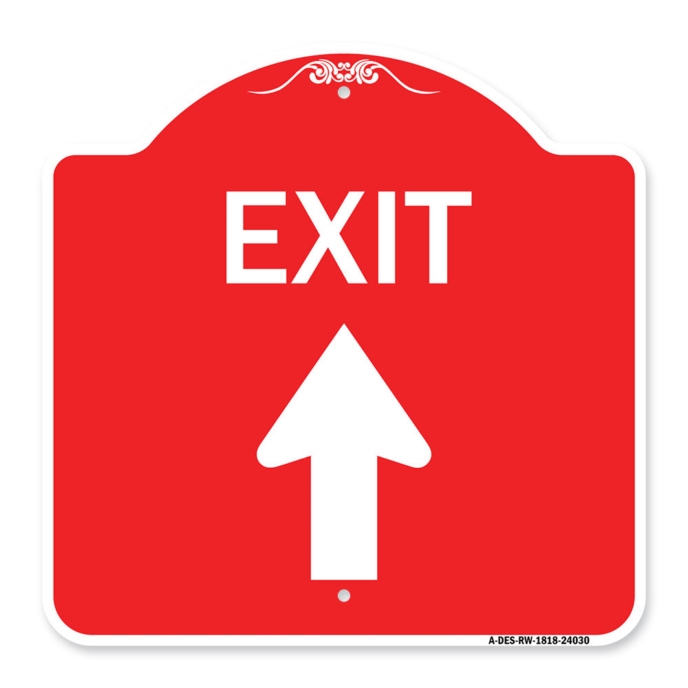 Exit Sign Exit with Up Arrow