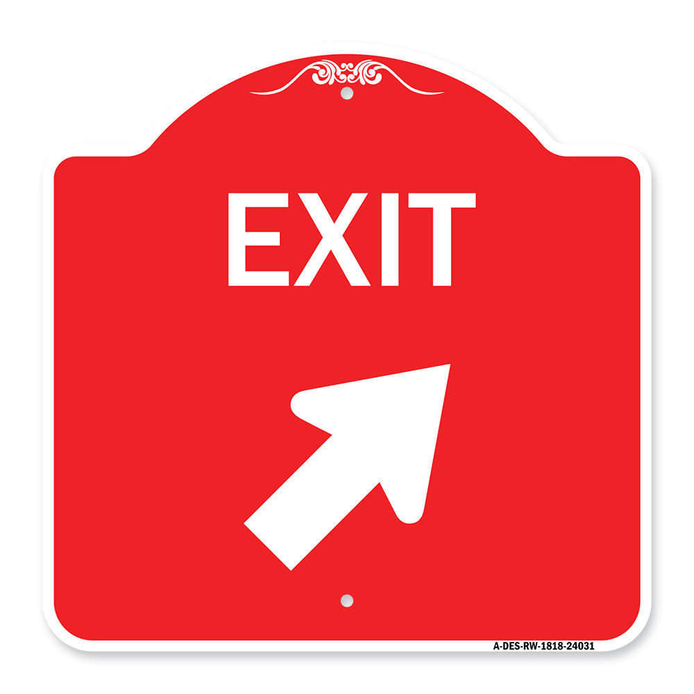 Exit Sign Exit with Right Arrow