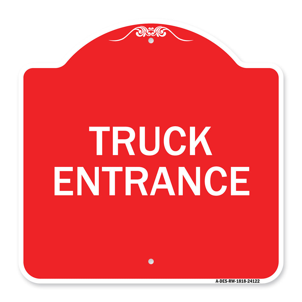 Driveway Sign Truck Entrance