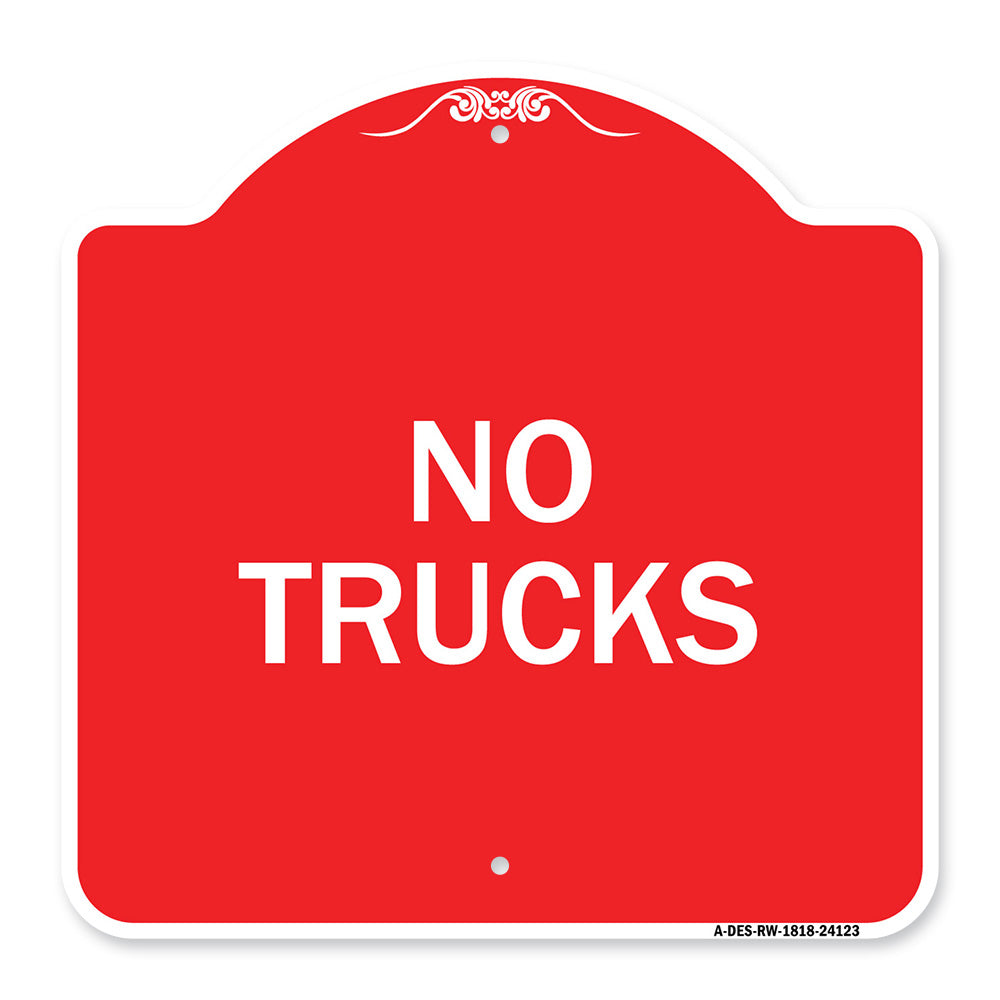 Driveway Sign No Trucks