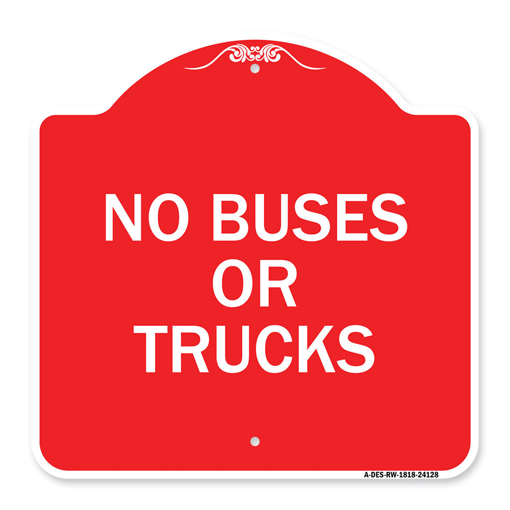 Driveway Sign No Buses or Trucks