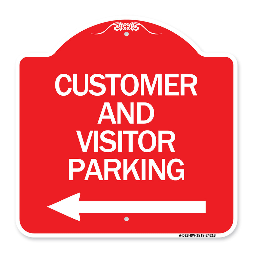 Customer and Visitor Parking (With Left Arrow)