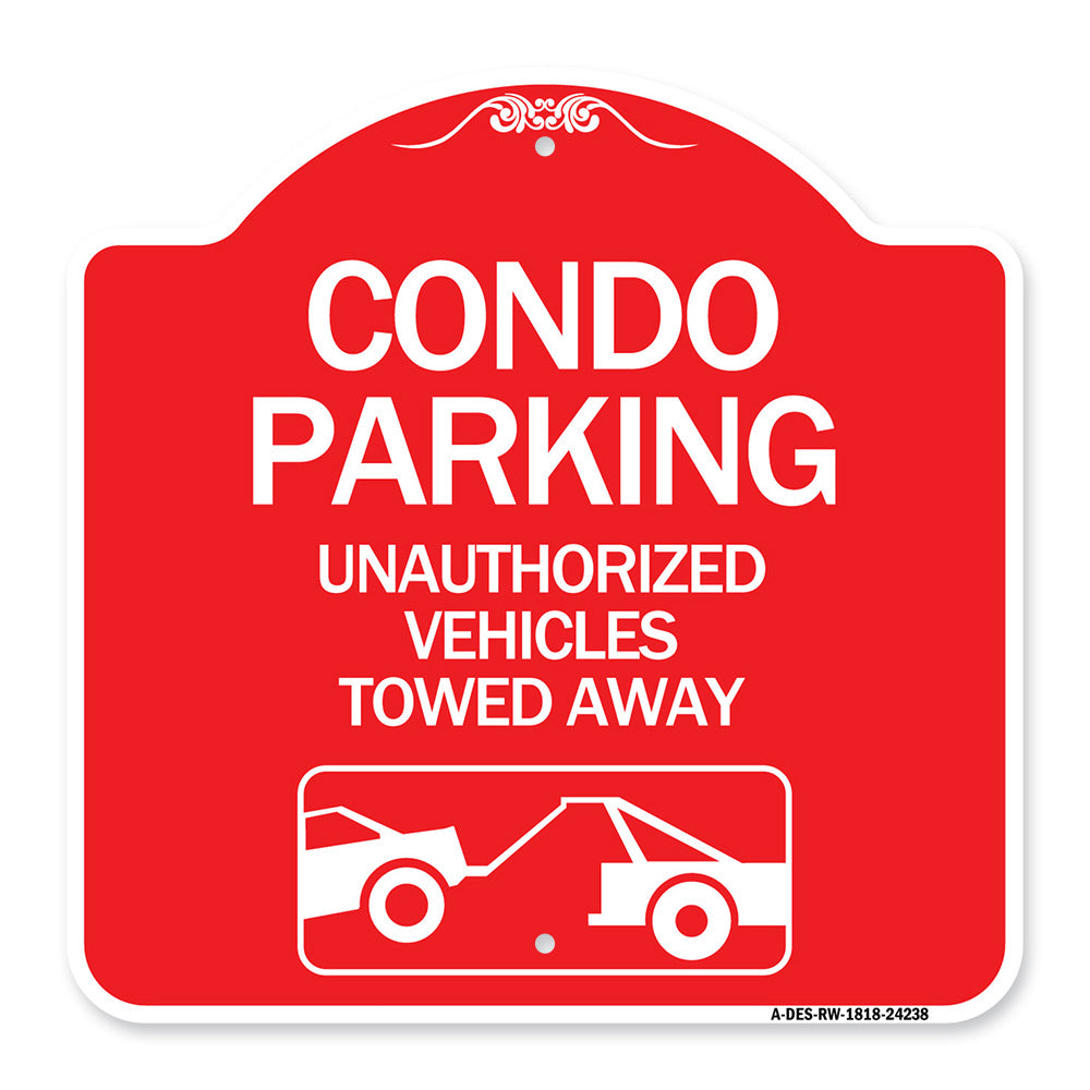 Condo Parking - Unauthorized Vehicles Towed Away (With Car Tow Graphic)