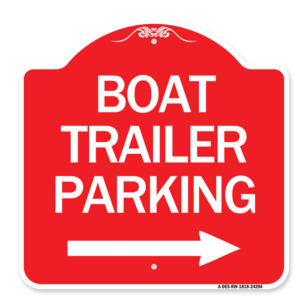 Boat Trailer Parking (With Right Arrow Symbol)