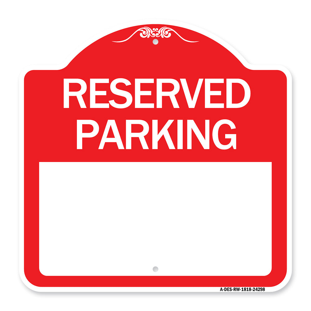 Blank Reserved Parking