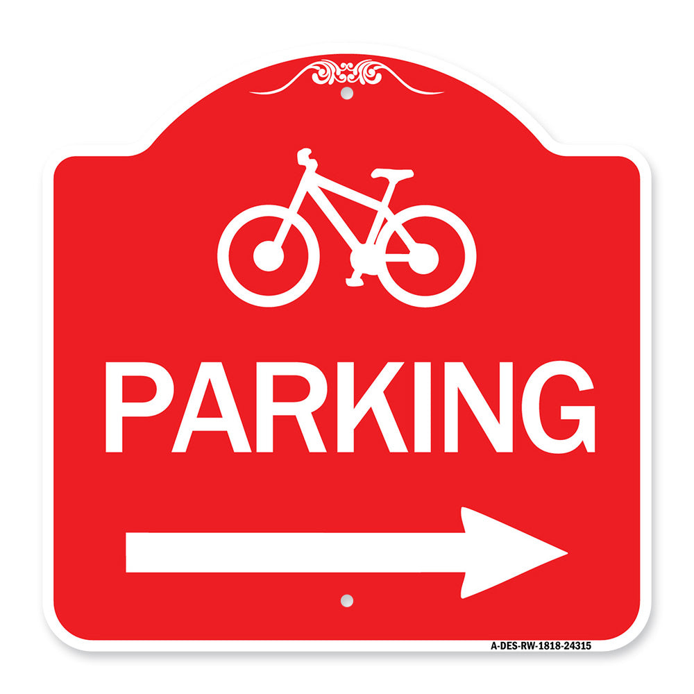 Bicycle Symbol Parking (Right Arrow