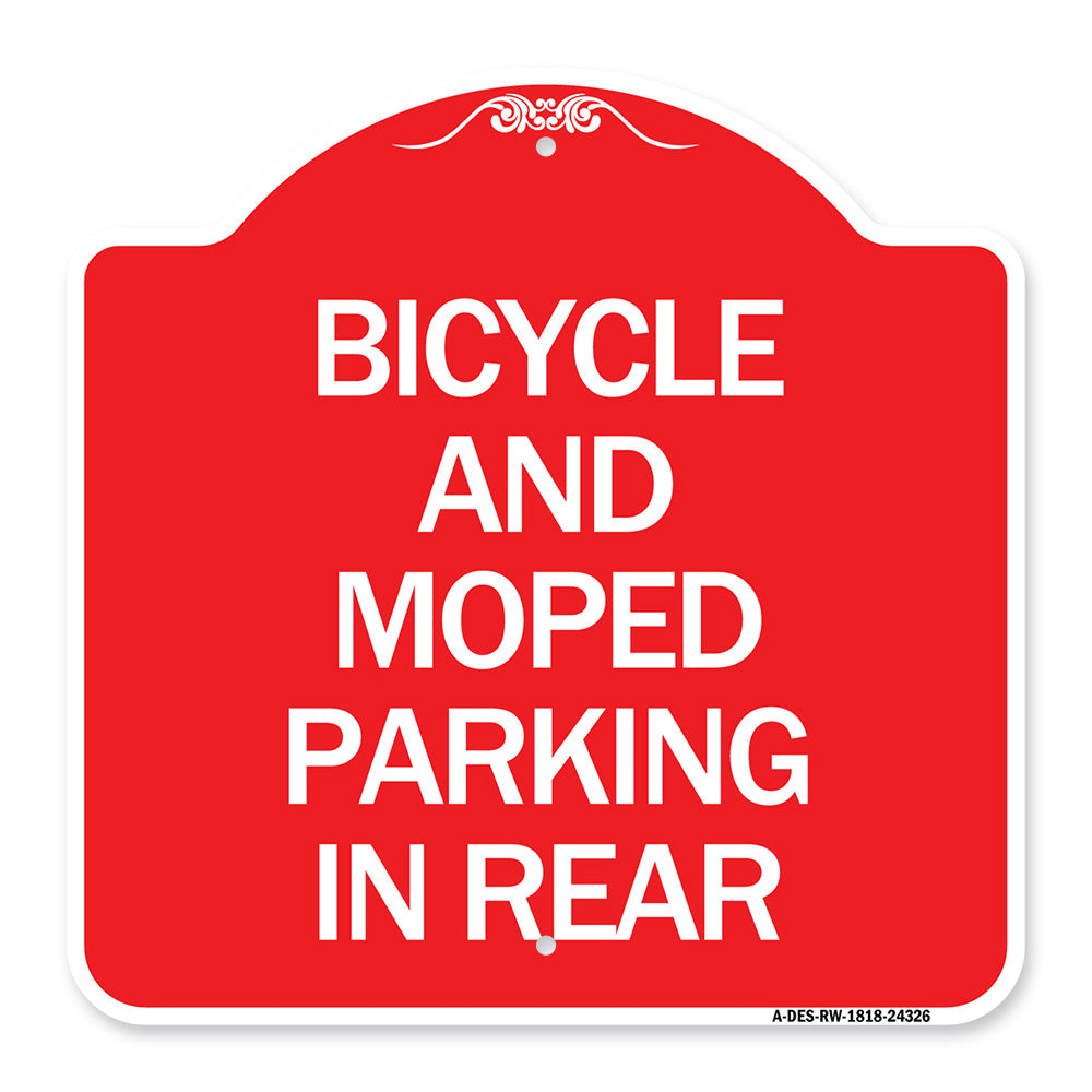 Bicycle and Moped Parking in Rear