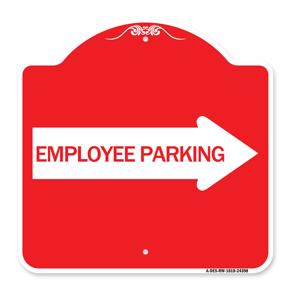 Employee Parking (With Right Arrow)