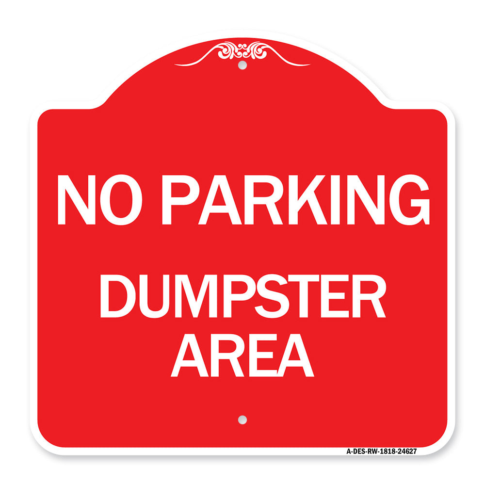 No Parking Dumpster Area