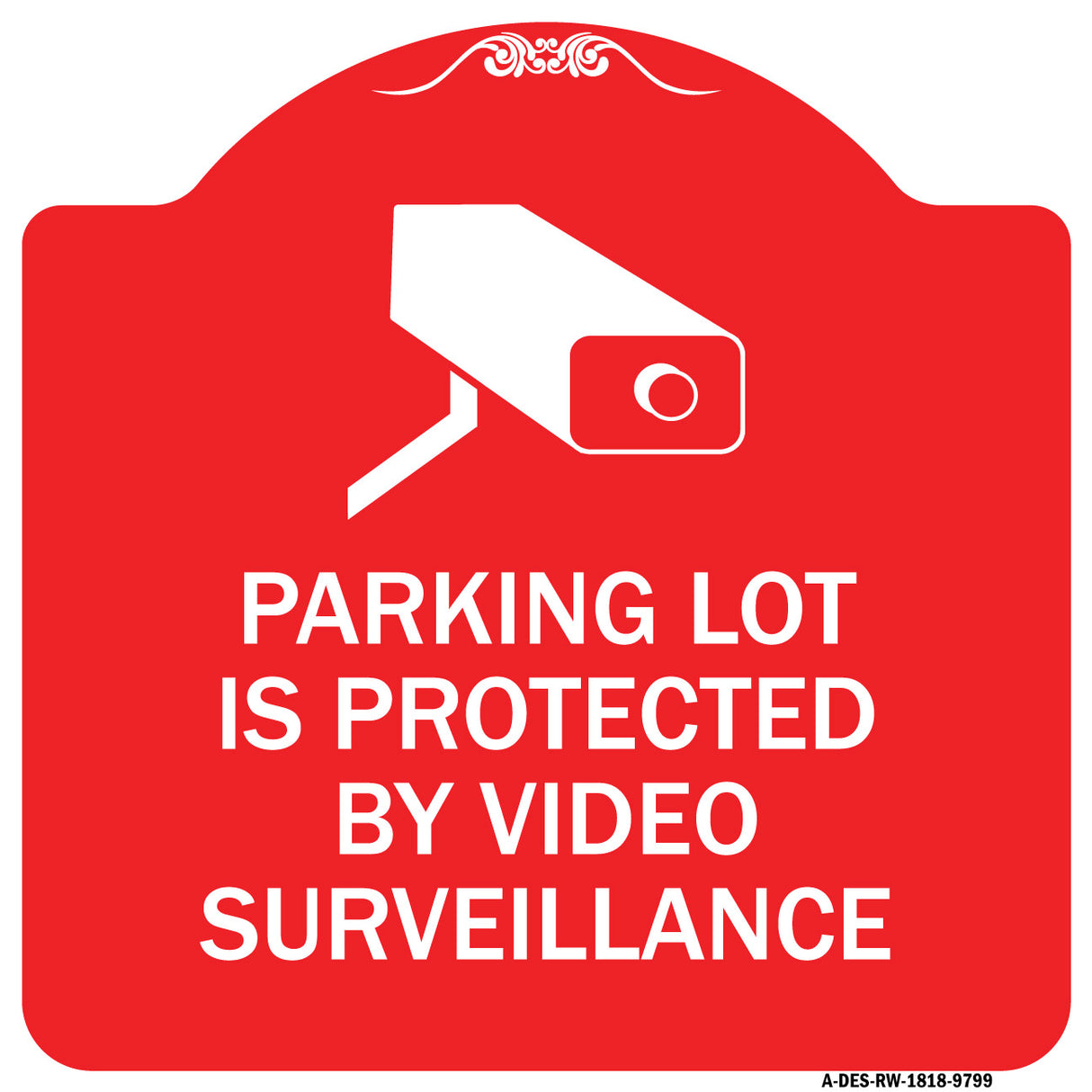 Parking Lot Is Protected By Video Surveillance With Graphic
