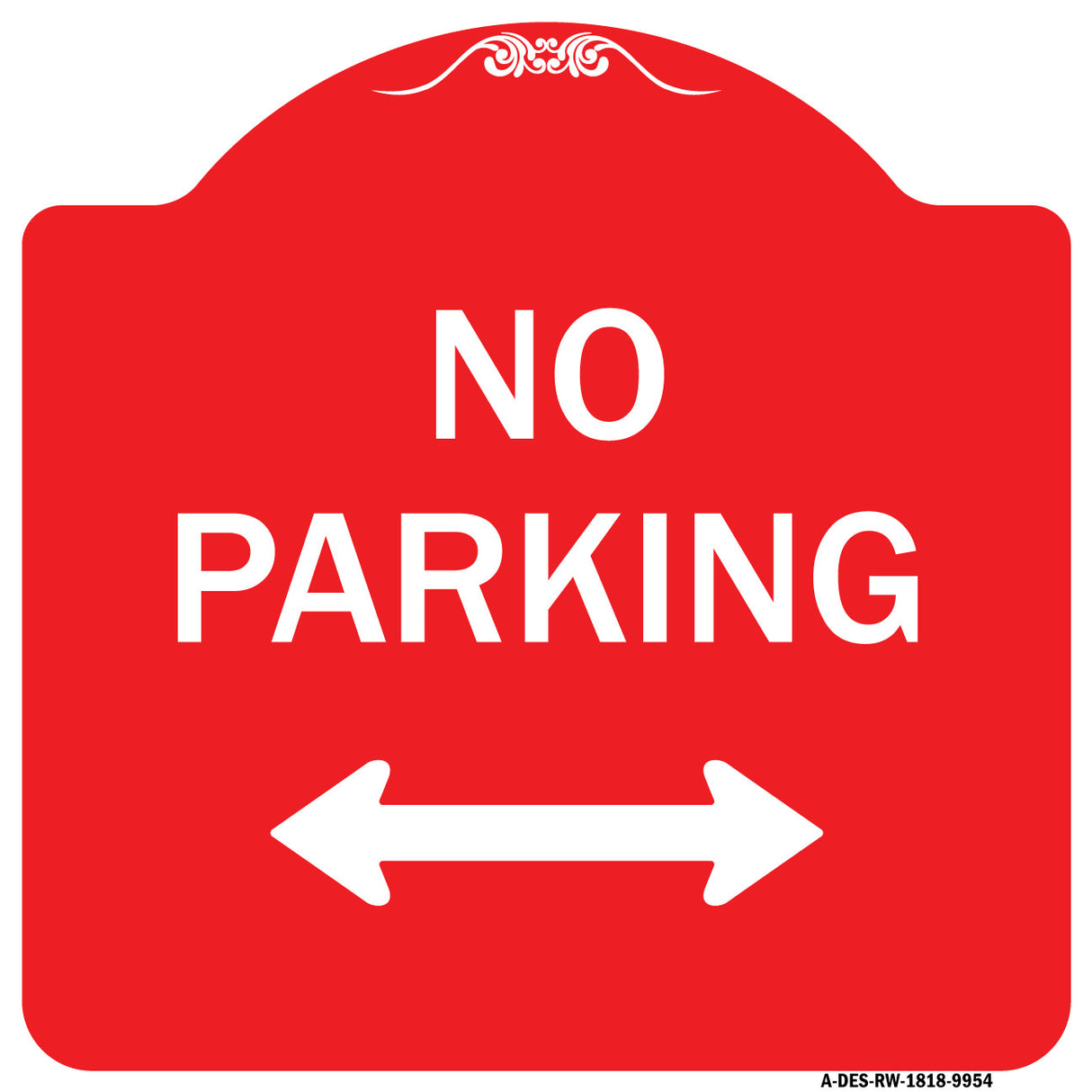 No Parking With Bidirectional Arrow