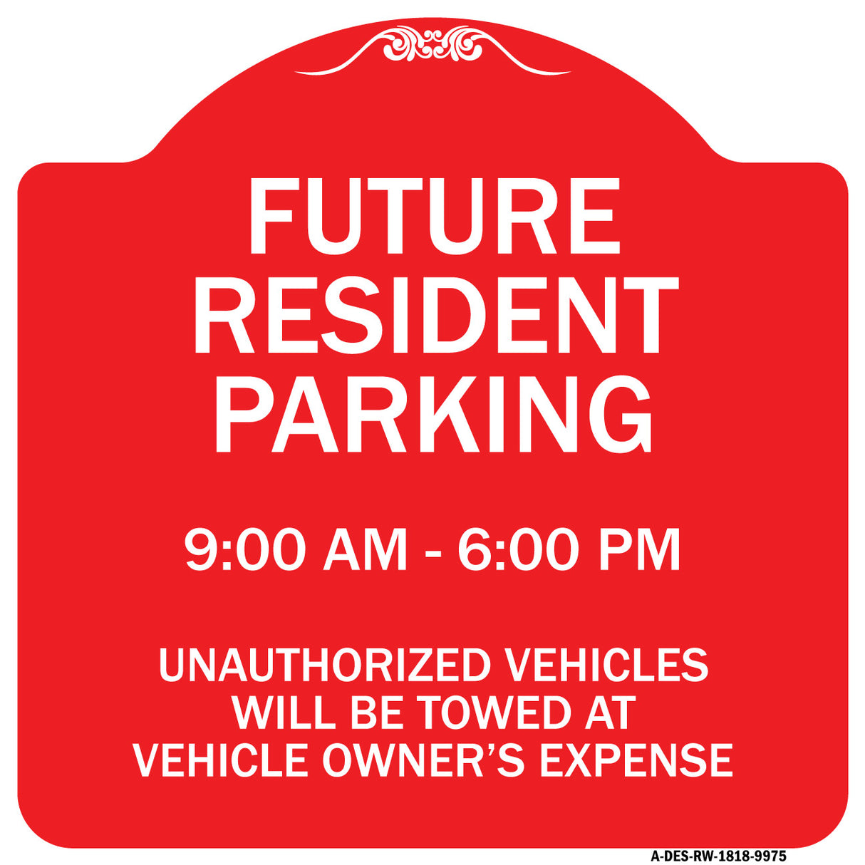 Future Resident Parking 9:00 - 6:00