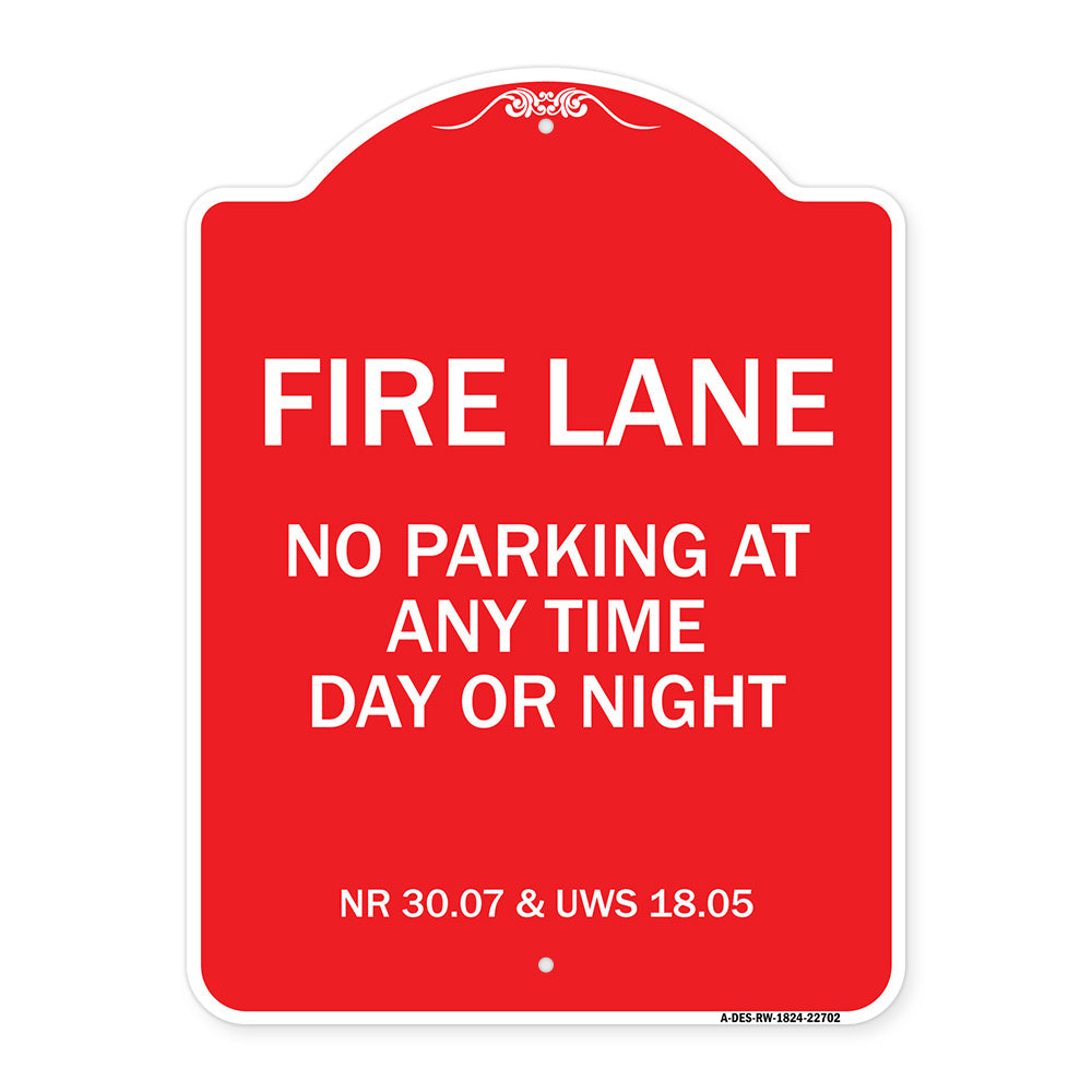Wisconsin Fire Lane No Parking at Anytime Day or Night