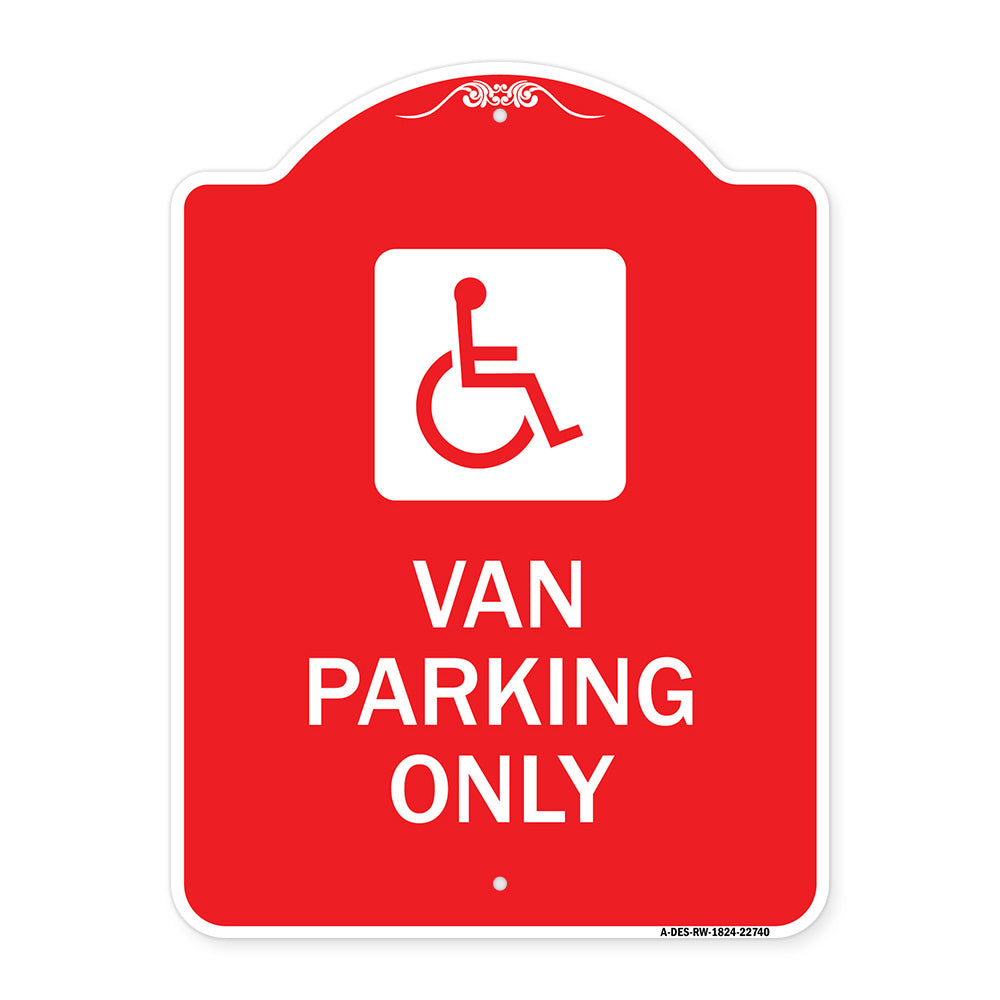 Van Parking Only (With Handicap Symbol)