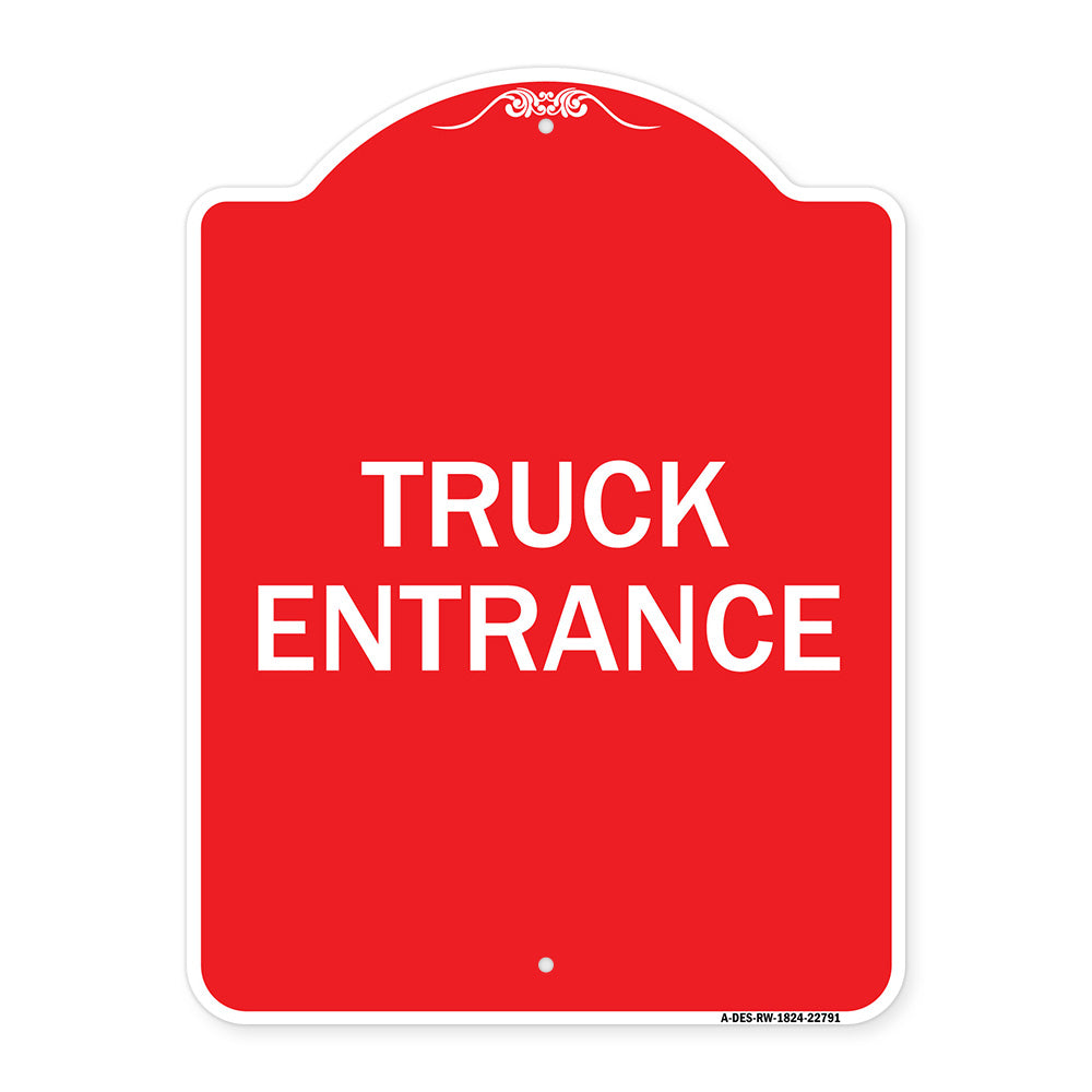 Traffic Entrance Sign Truck Entrance