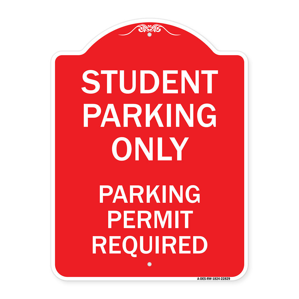 Student Parking Only Parking Permit Required