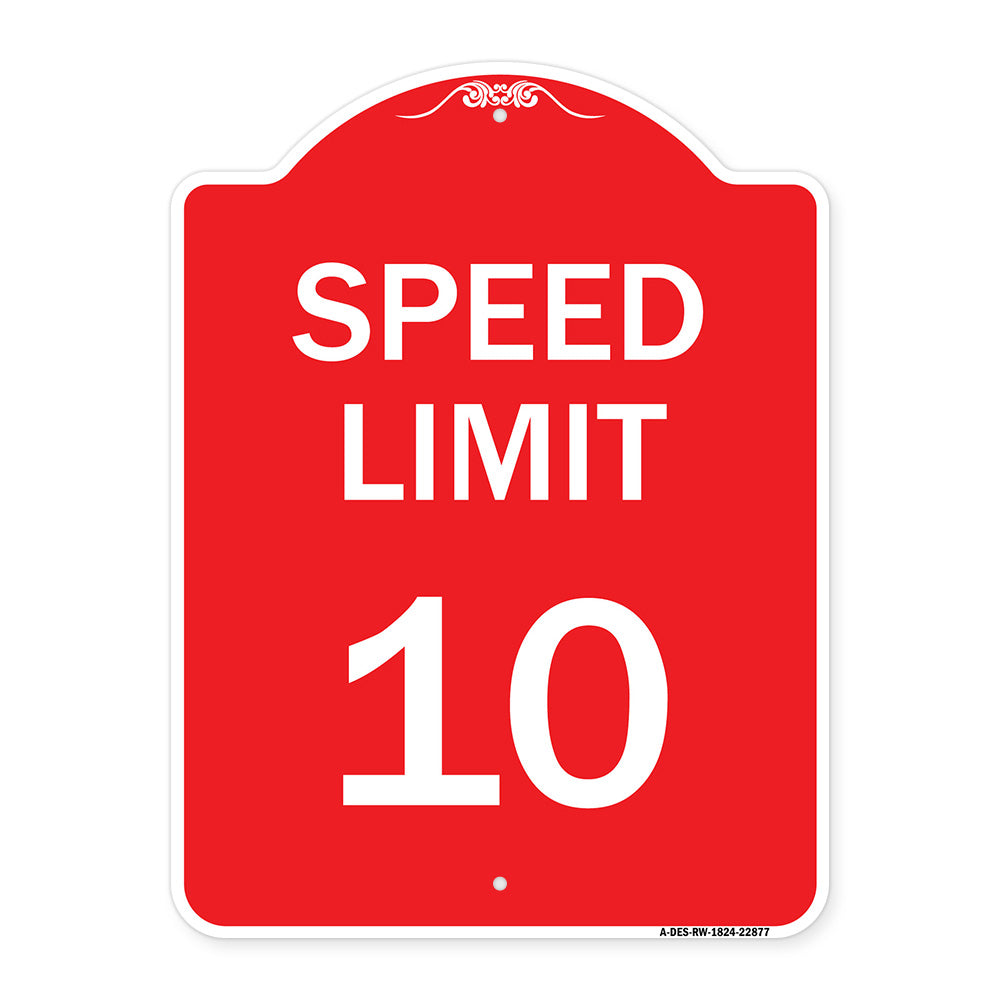Speed Reduction Sign Speed Limit 10 Mph