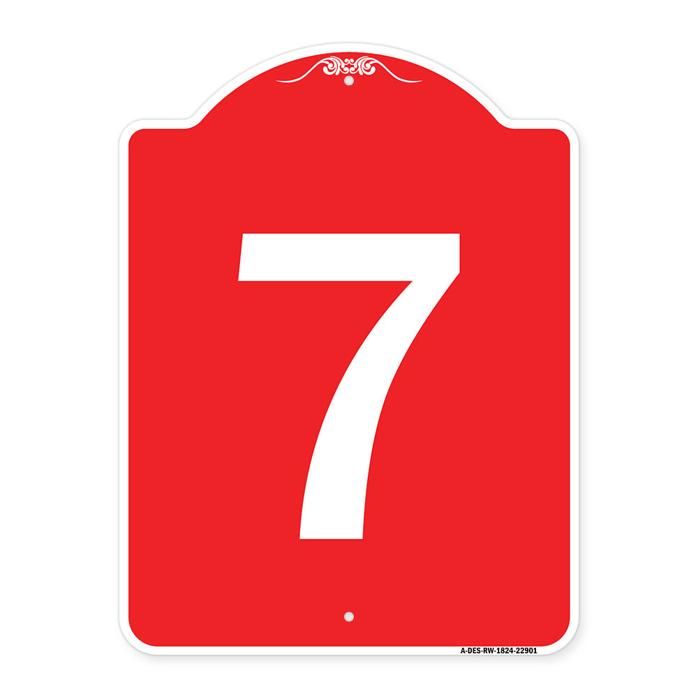 Sign with Number '7