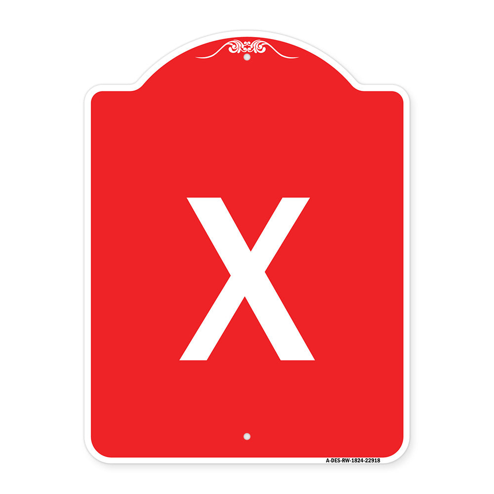 Sign with Letter X