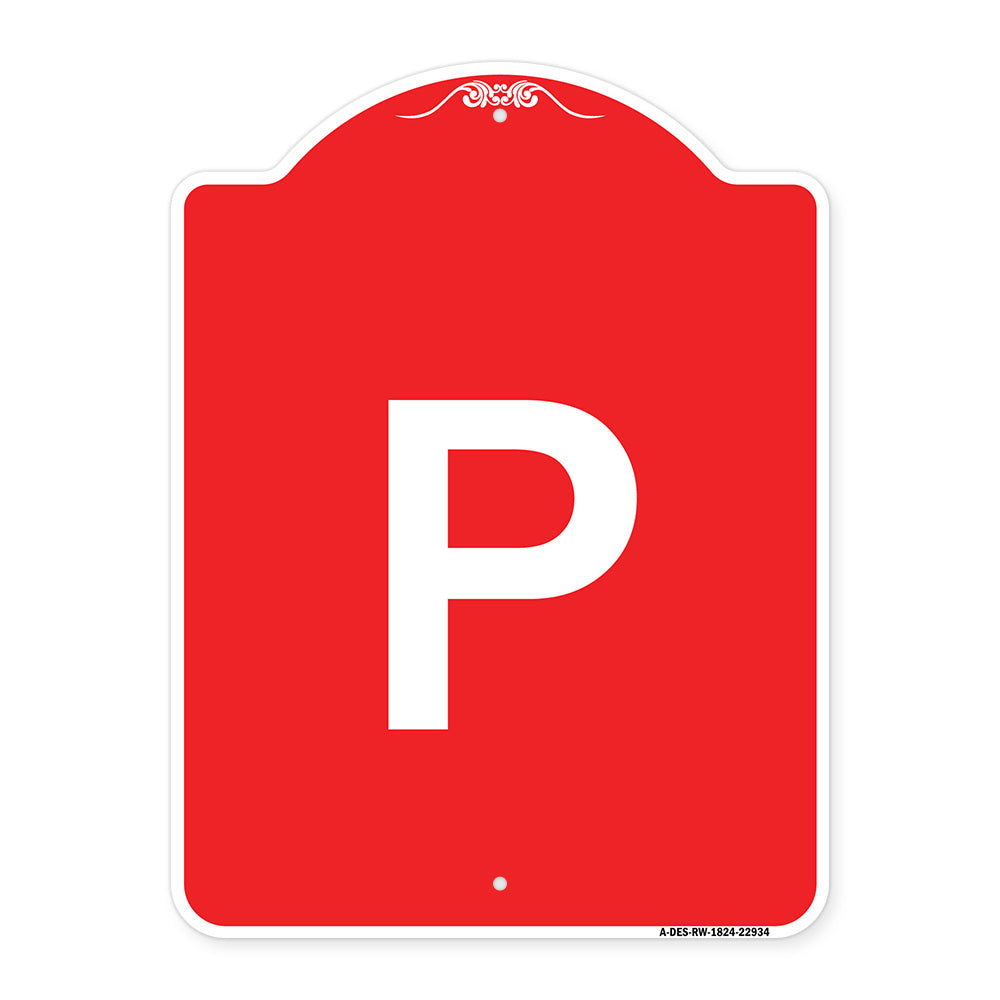 Sign with Letter P