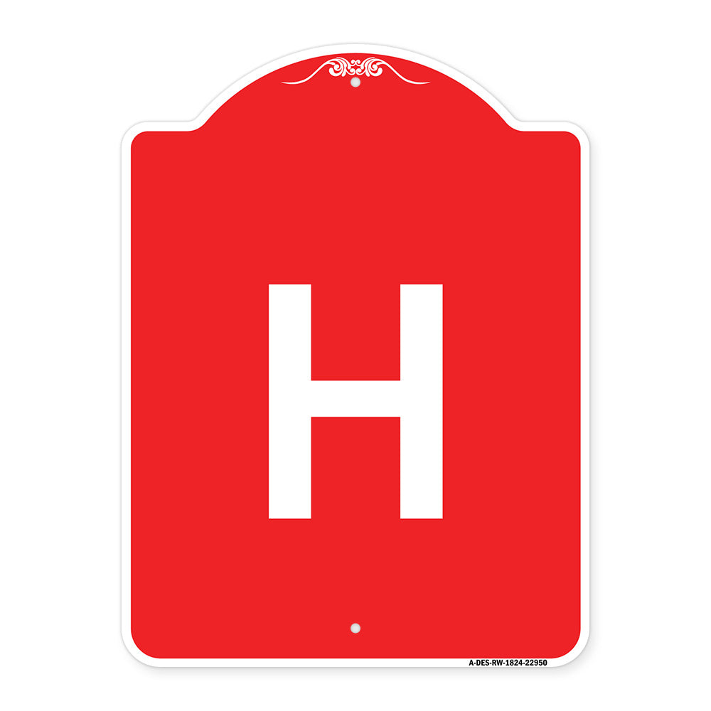 Sign with Letter H