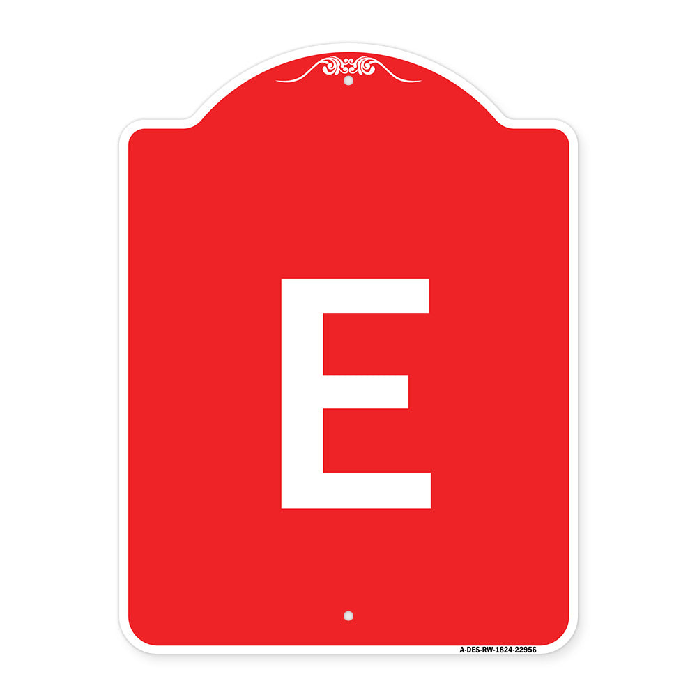 Sign with Letter E