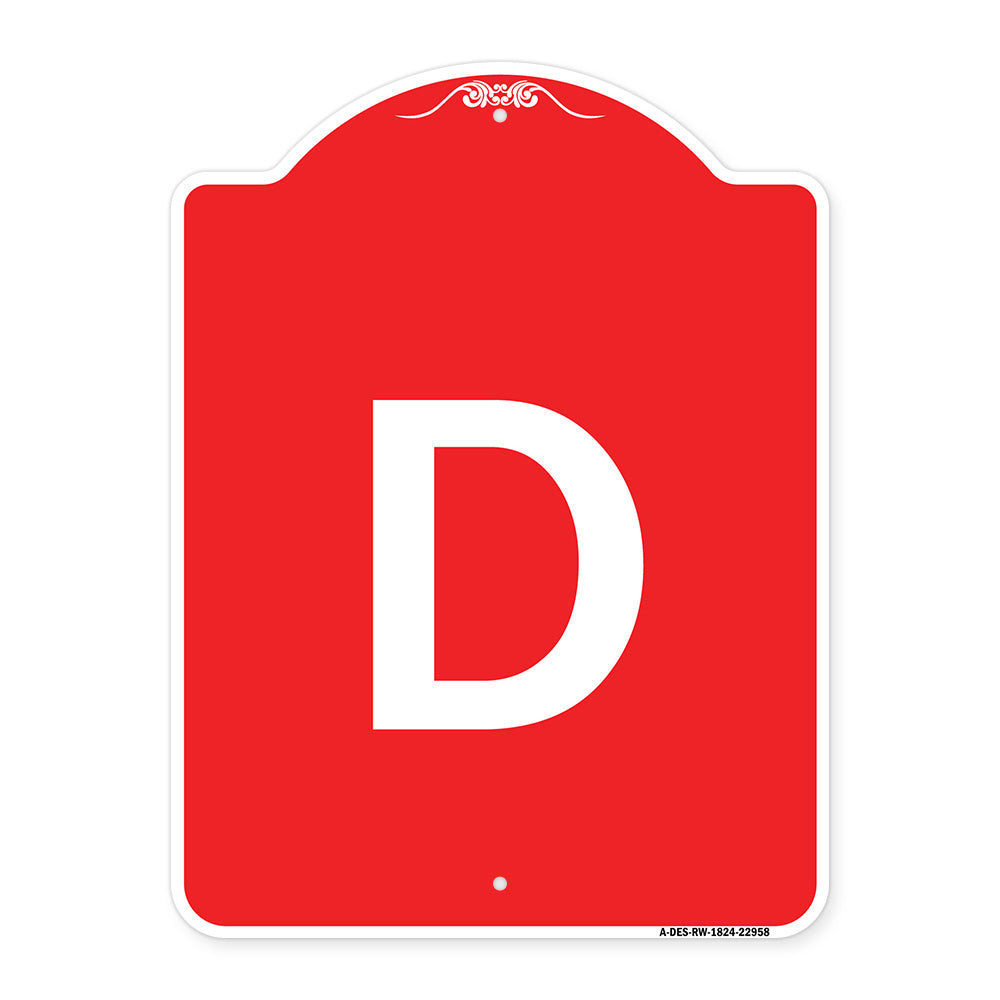 Sign with Letter D