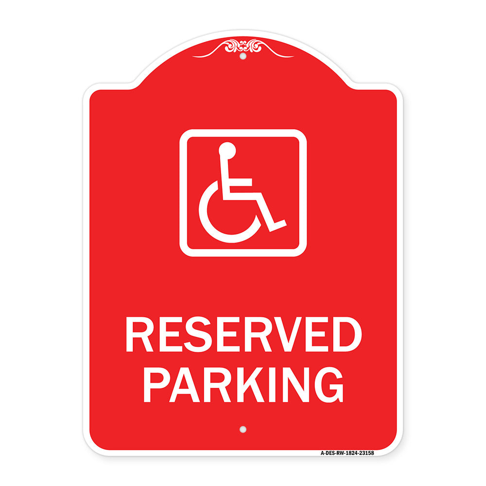 Reserved Parking (Handicapped Symbol) (Blue)