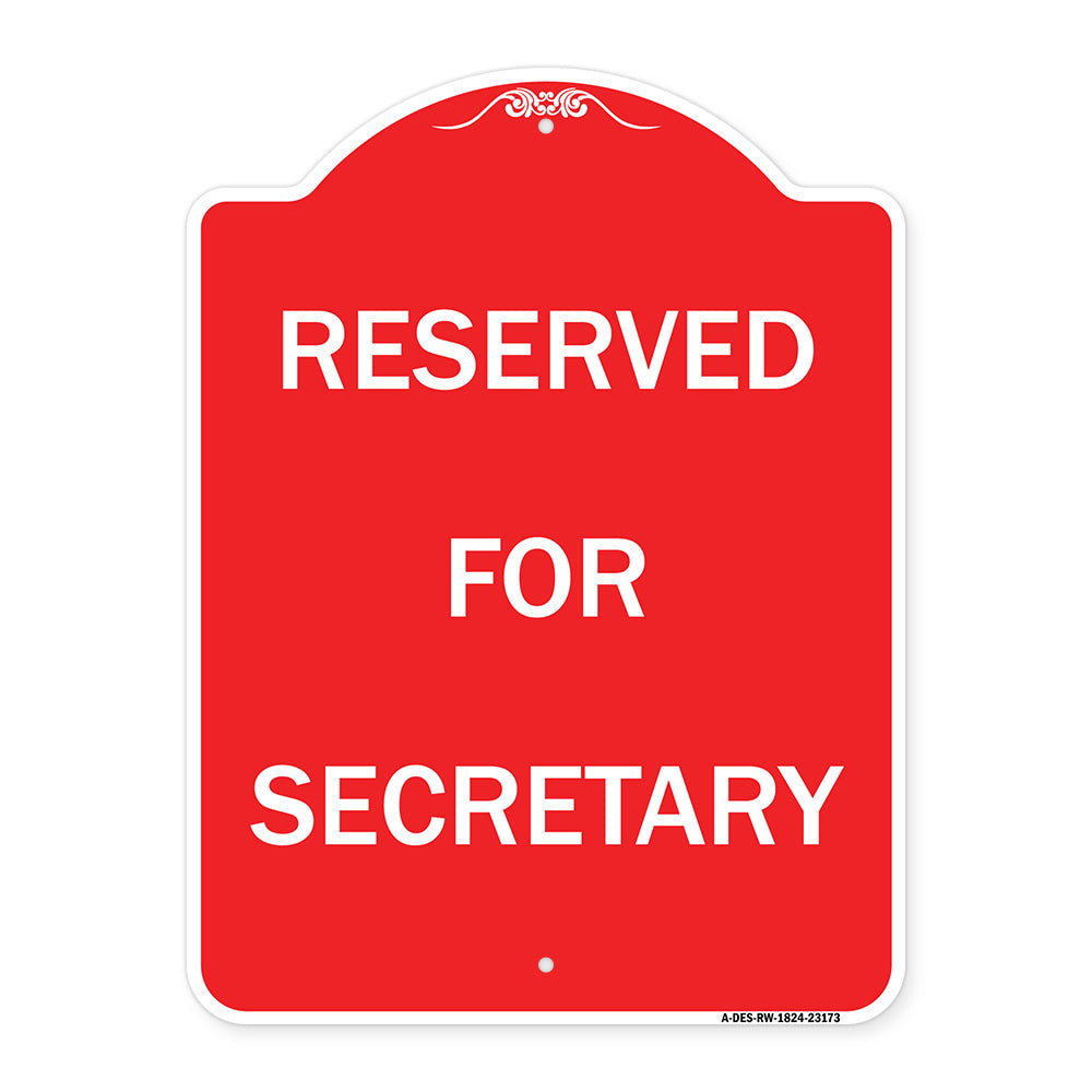 Reserved for Secretary