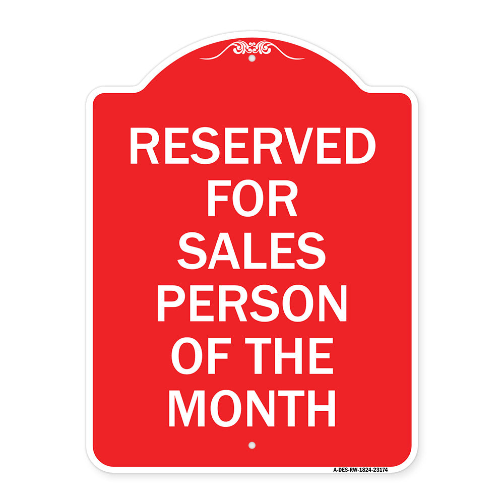 Reserved for Salesperson of the Month