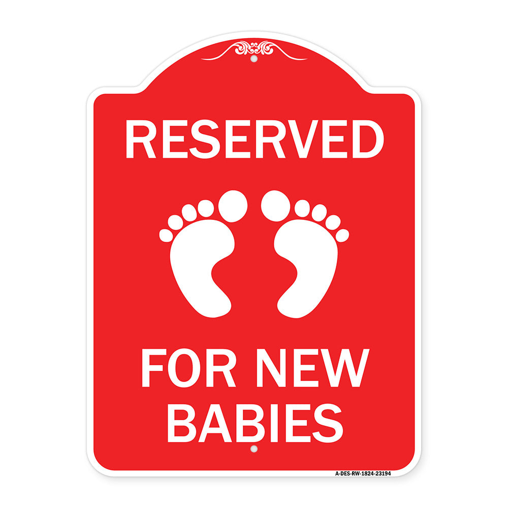 Reserved for New Babies with Symbol