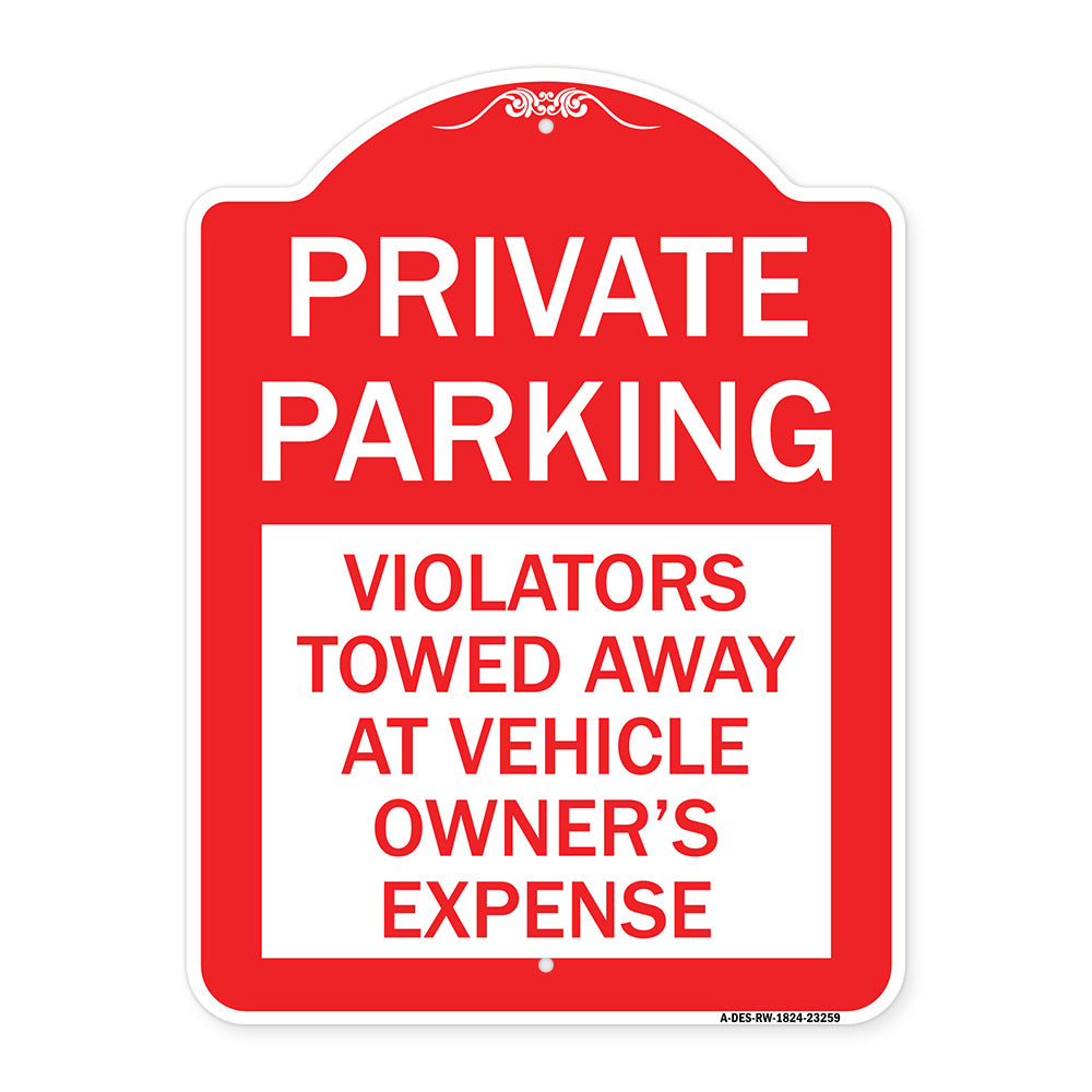 Private Parking Violators Towed Away at Vehicle Owner's Expense