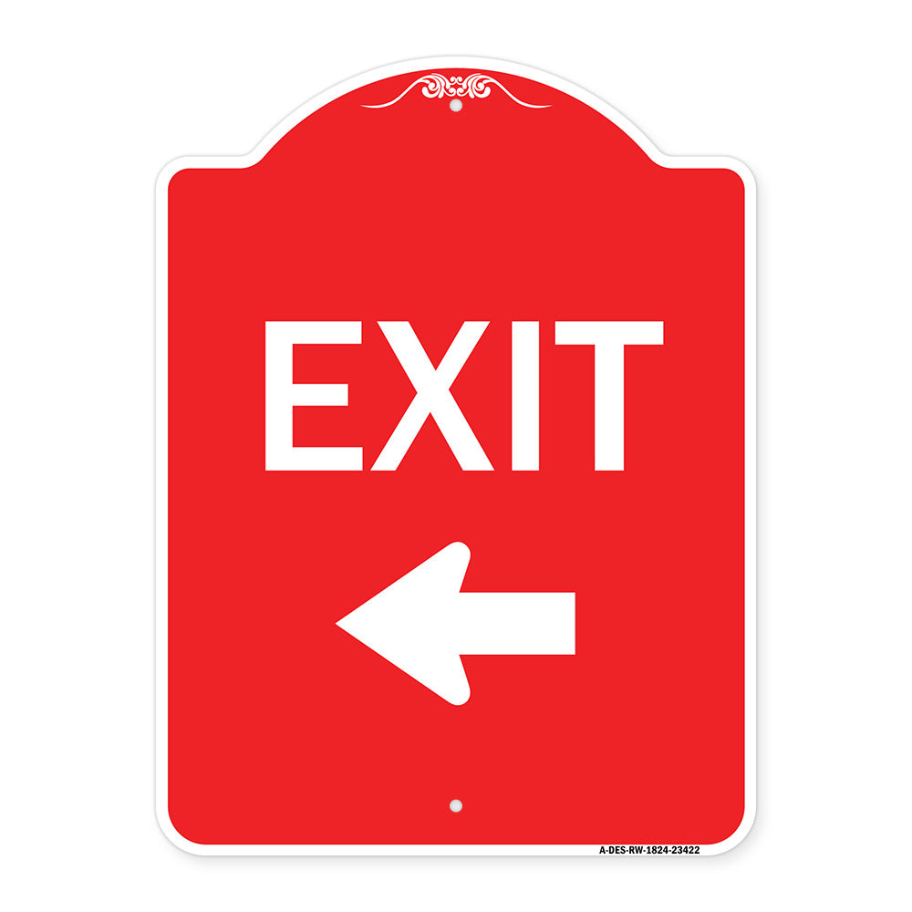 Parking Lot Sign Exit Sign (Left Arrow)
