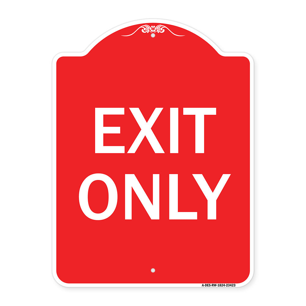 Parking Lot Sign Exit Only