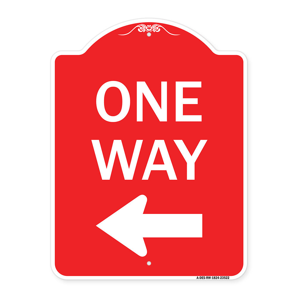 One Way Sign (Left Arrow)