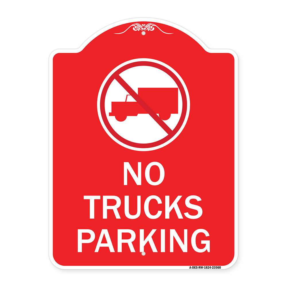 No Truck Sign No Truck Parking (With Symbol)