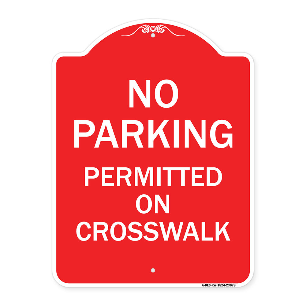 No Parking Permitted on Crosswalk