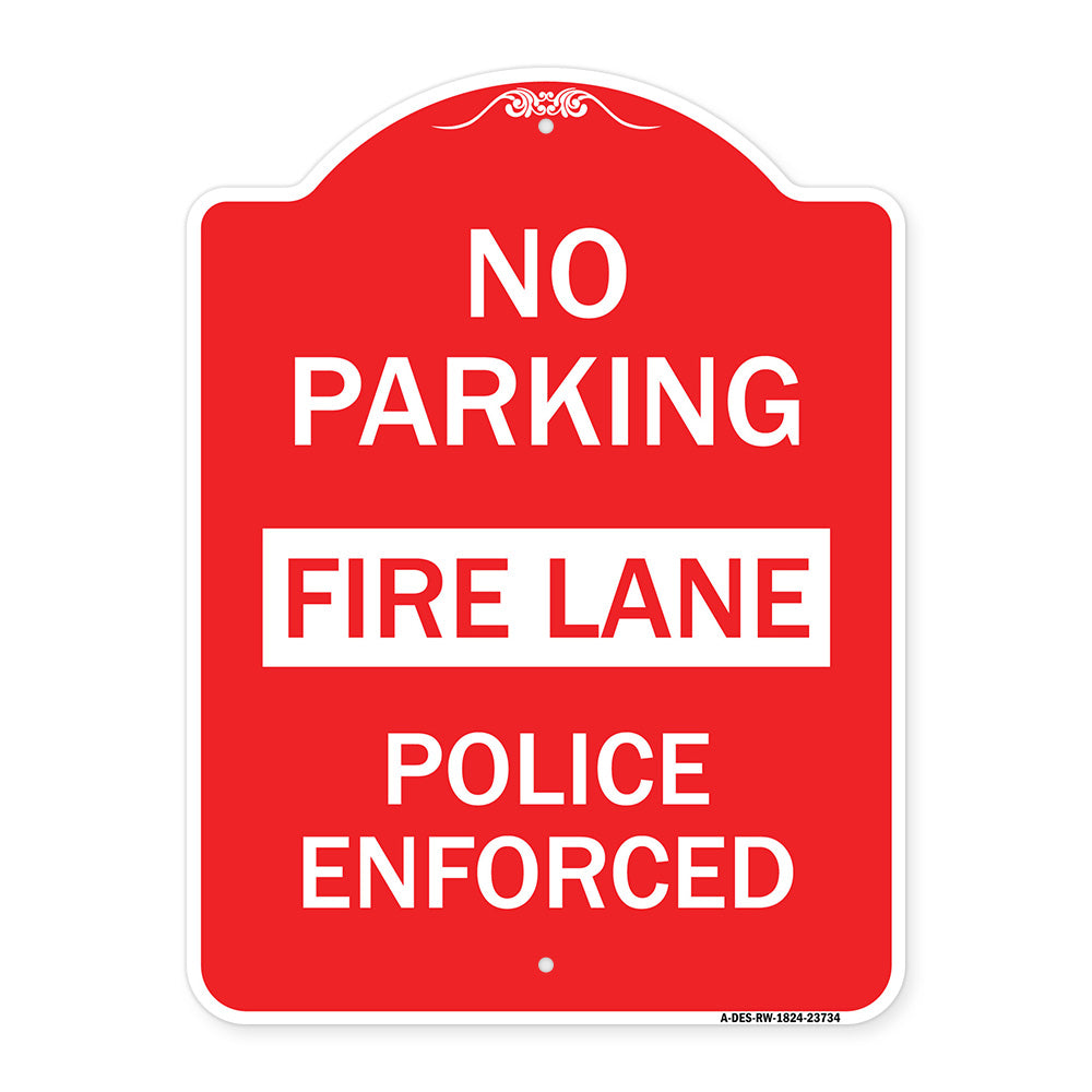 No Parking Fire Lane Police Enforced