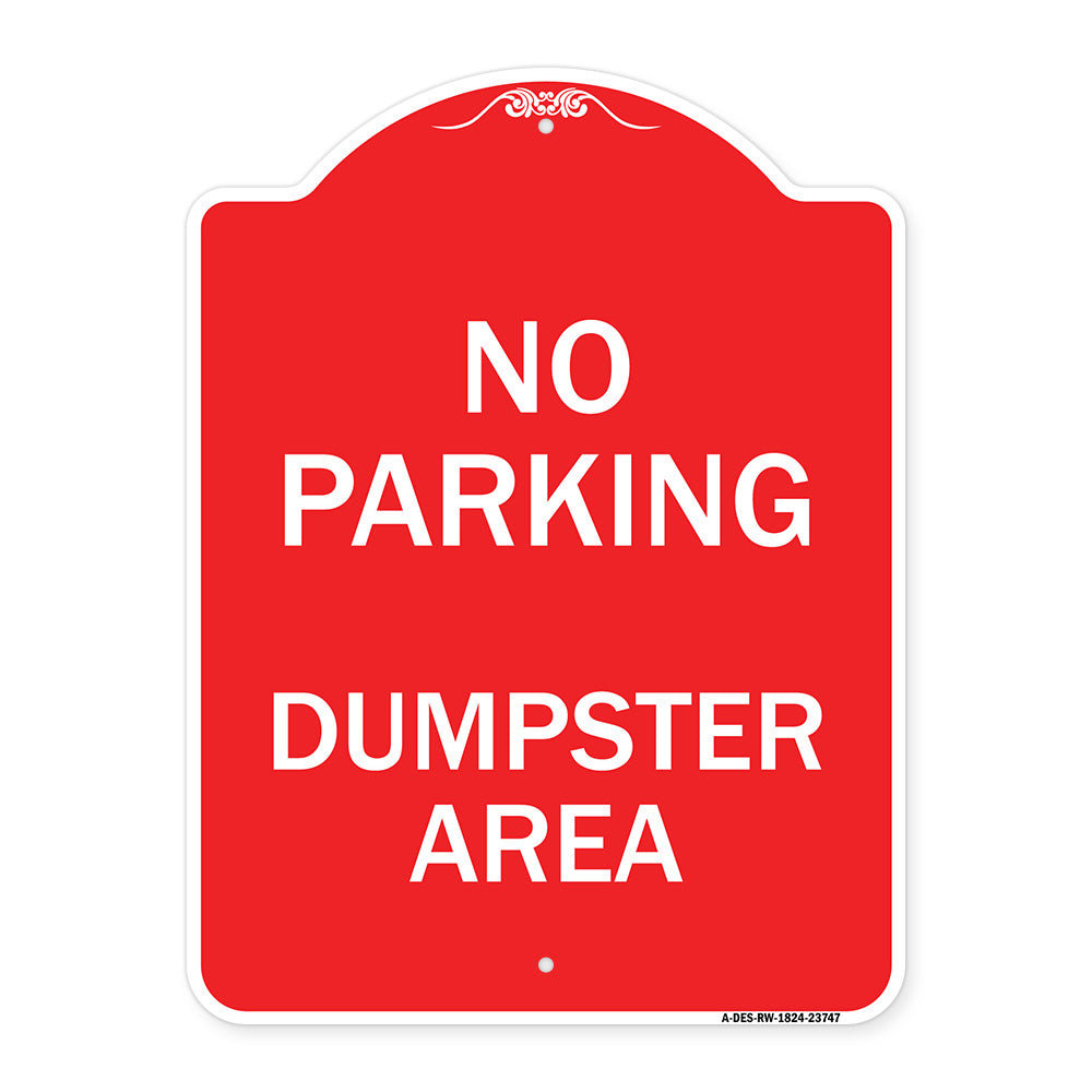 No Parking Dumpster Area