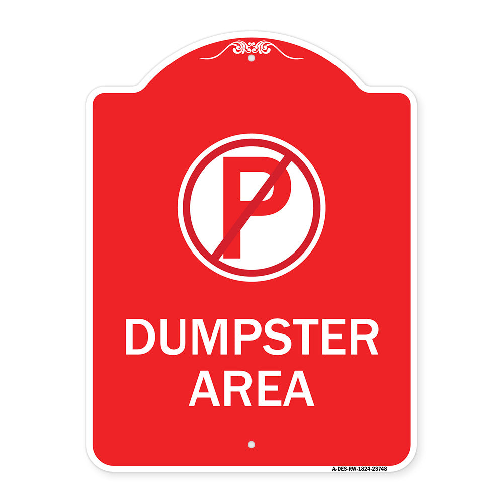 No Parking Dumpster Area