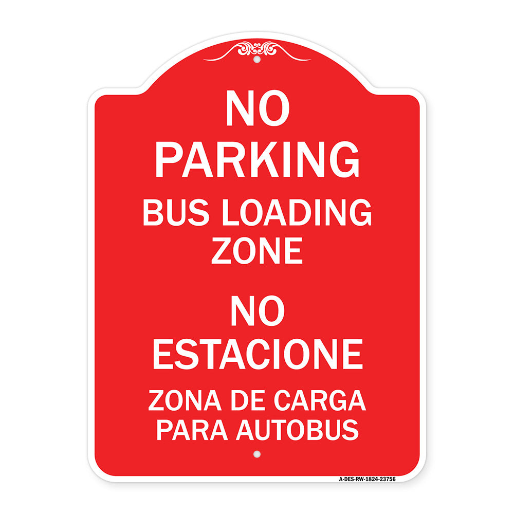 No Parking Bus Loading Zone No Entacionamiento Bus De Carga Zona