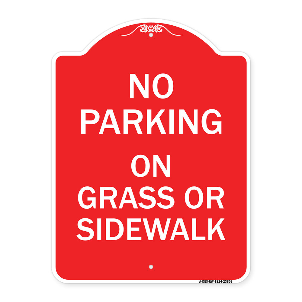 No Parking - on Grass or Sidewalk
