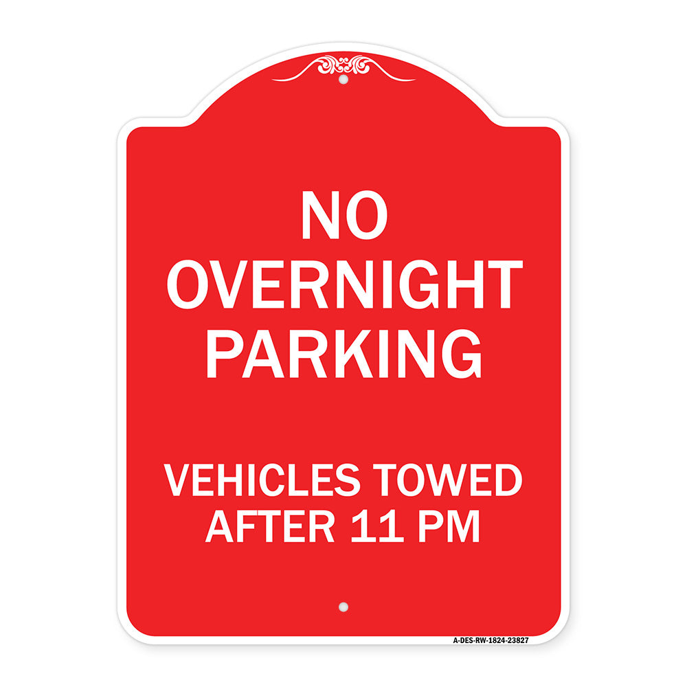 No Overnight Parking Vehicles Towed After 11 Pm