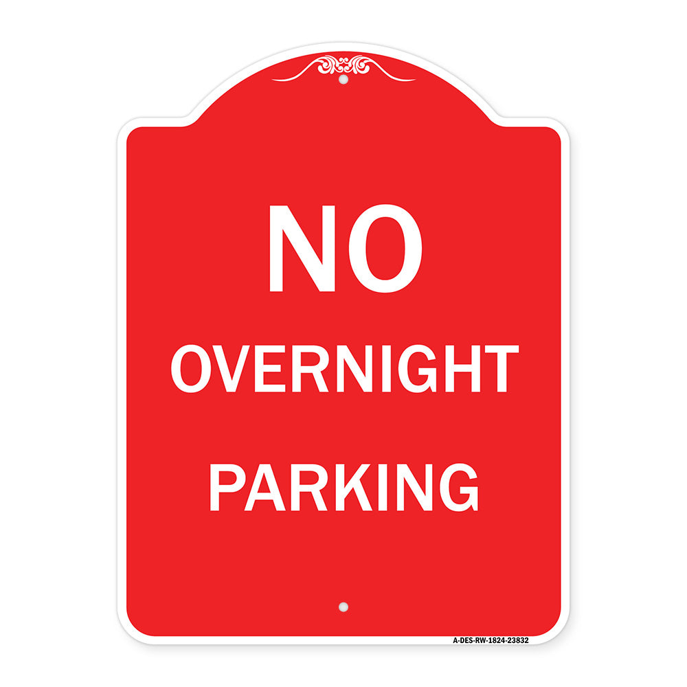 No Overnight Parking Sign