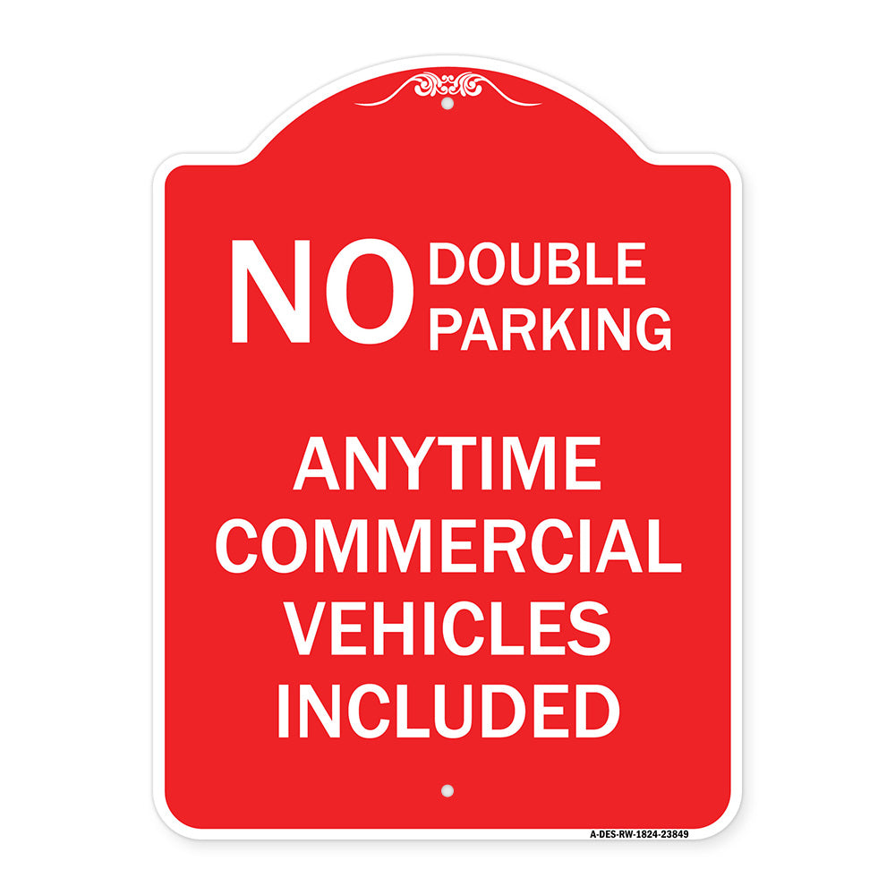 No Double Parking Anytime Commercial Vehicles Included